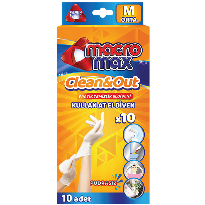 CLEAN&OUT DISPOSABLE GLOVES MEDIUM SIZE