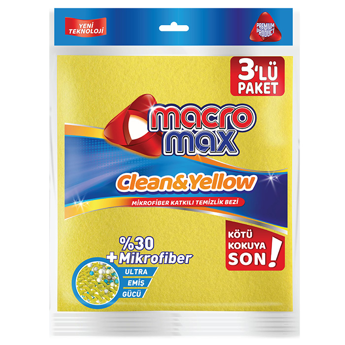 CLEAN&YELLOW CLEANING CLOTH 3 PCS