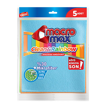CLEAN&RAINBOW COLOURFUL CLEANING CLOTH 5 PCS